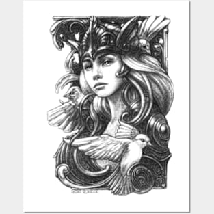 Freedom - Art Nouveau Decorative Portrait Posters and Art